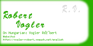 robert vogler business card